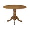 International Concepts Round 42 in Round Dual Drop Leaf Pedestal Table, Pecan, 42 in W, 42 in L, 29.5 in H, Wood, Pecan T59-42DP - alternate 2